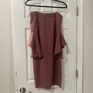Iris Mauve Off-Shoulder dress